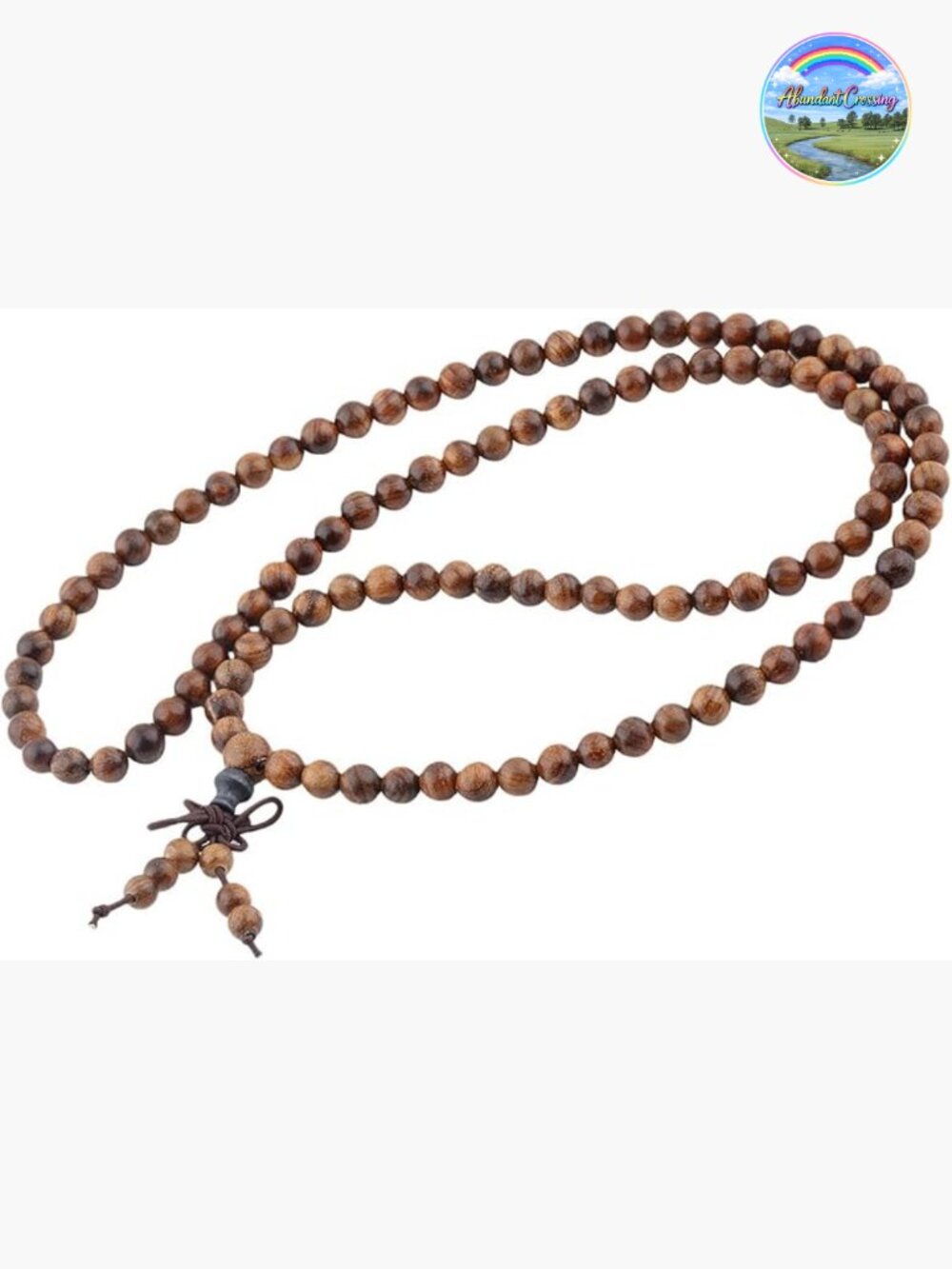 Natural Wood Wrap Bracelet 108 Mala Beads Meditation Yoga Unisex
